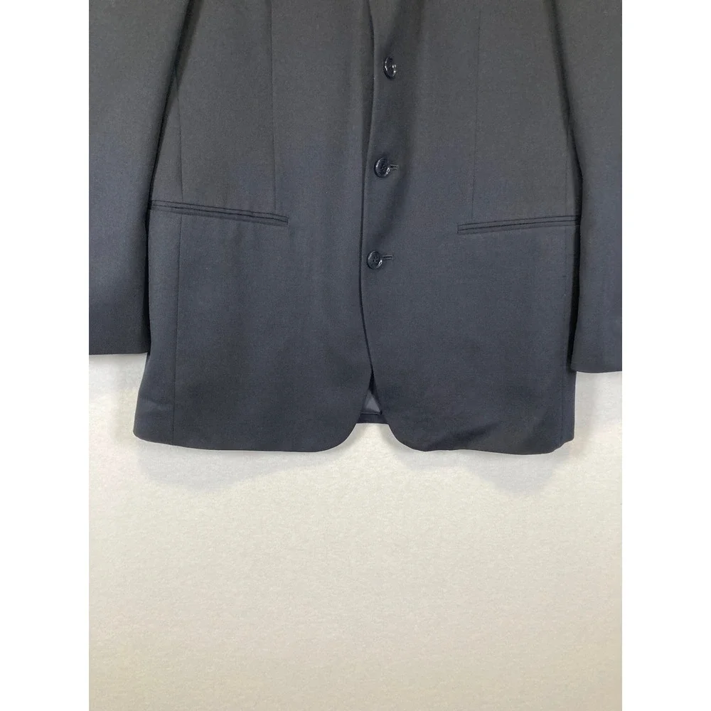 Classic Dark Academia Baracuta Mens 38R Navy Blue 100% Pure Wool 3-Button Blazer